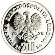 200 Zlotys Duke Mieszko I half lenght; Trial Strike obverse image