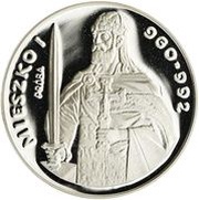 200 Zlotys Duke Mieszko I half lenght; Trial Strike, Poland, 1979 reverse image