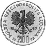 200 Zlotys Bolesław I Chrobry; Trial Strike obverse image