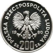 200 Zlotys Bolesław I Chrobry halflenght; Trial Strike obverse image