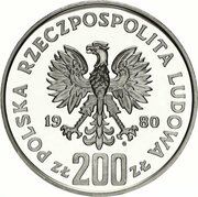 200 Zlotys Bolesław I Chrobry halflenght; Trial Strike obverse image