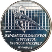 200 Zlotys World Soccer Championship Games in Spain; Trial Strike, Poland, 1982 reverse image