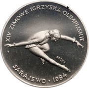 200 Zlotys Winter Olympics; Trial Strike, Poland, 1984 reverse image