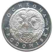 200 Zlotys Environmental Protection - Owl; Trial Strike, Poland, 1986 reverse image
