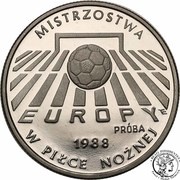 200 Zlotys Euro 1988; Trial Strike, Poland, 1987 reverse image