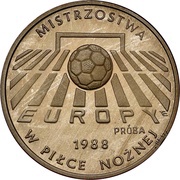 200 Zlotys Euro 1988; Trial Strike, Poland, 1987 reverse image