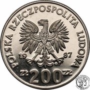 200 Zlotys Tennis; Trial Strike obverse image