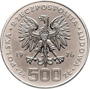 500 Zlotys Tadeusz Kosciuszko; Trial Strike obverse image