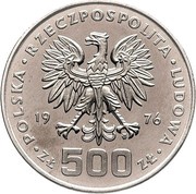500 Zlotys Kazimierz Pułaski; Trial Strike obverse image