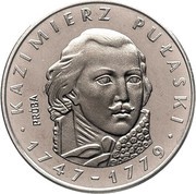 500 Zlotys Kazimierz Pułaski; Trial Strike, Poland, 1976 reverse image