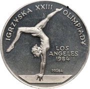 500 Zlotys XXIII Olympic Games; Trial Strike, Poland, 1983 reverse image