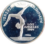 500 Zlotys XXIII Olympic Games; Trial Strike, Poland, 1983 reverse image