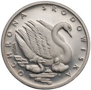 500 Zlotys Environmental Protection - Swan; Trial Strike, Poland, 1984 reverse image