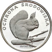 500 Zlotys Environmental Protection - Squirrel, Poland, 1985 reverse image