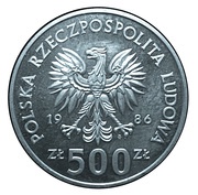 500 Zlotys Soccer World Cup obverse image