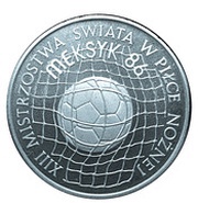 500 Zlotys Soccer World Cup, Poland, 1986 reverse image