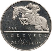 500 Zlotys XXIV Summer Olympics 1988; Trial Strike, Poland, 1987 reverse image