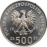 500 Zlotys Euro 1988; Trial Strike obverse image