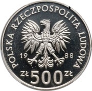500 Zlotys FIFA World Cup Trial strike obverse image