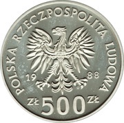 500 Zlotys FIFA World Cup obverse image