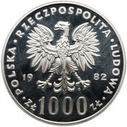 1000 Zlotys Pope John Paul II; Trial Strike obverse image