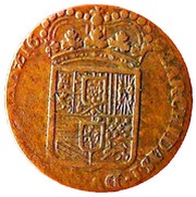 1 Liard - Charles II, Belgium, 1692 reverse image