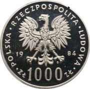 1000 Zlotys Environmental Protection - Swan; Trial Strike obverse image