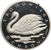 1000 Zlotys Environmental Protection - Swan; Trial Strike, Poland, 1984 reverse image