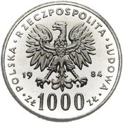 1000 Zlotys Environmental Protection - Swan; Trial Strike obverse image