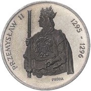 1000 Zlotys Przemysław II; Trial Strike, Poland, 1985 reverse image