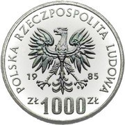 1000 Zlotys Przemysław II; Trial Strike obverse image