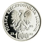 1000 Zlotys Environmental Protection - Squirrel; Trial Strike obverse image