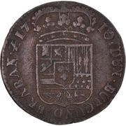 1 Liard - Philip V, Belgium, 1709-1711 reverse image