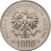 1000 Zlotys Environmental Protection - Owl; Trial Strike obverse image