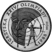 1000 Zlotys Olympic Games in Seoul; Trial Strike, Poland, 1987 reverse image