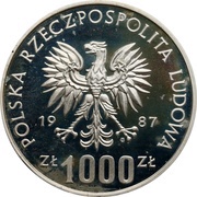 1000 Zlotys Casimir III the Great; Trial Strike obverse image