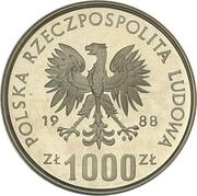 1000 Zlotys Hedwig I Trial Strike obverse image