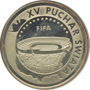 1000 Zlotys FIFA World Cup 1994, Poland, 1994 reverse image