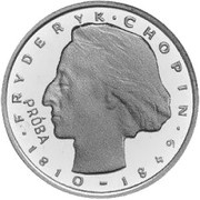 2000 Zlotys Fryderyk Chopin; Trial Strike reverse image