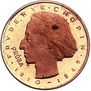 2000 Zlotys Fryderyk Chopin; Trial Strike, Poland, 1977 reverse image