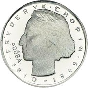 2000 Zlotys Fryderyk Chopin; Trial Strike, Poland, 1977 reverse image