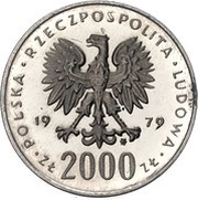 2000 Zlotys Mikołaj Kopernik; Trial Strike obverse image