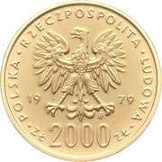 2000 Zlotys Duke Mieszko I; Trial Strike obverse image