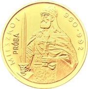 2000 Zlotys Duke Mieszko I half lenght; Trial Strike, Poland, 1979 reverse image
