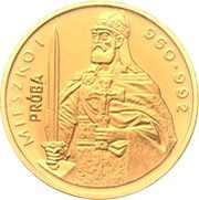 2000 Zlotys Duke Mieszko I half lenght; Trial Strike reverse image