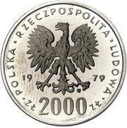 2000 Zlotys Duke Mieszko I half lenght; Trial Strike obverse image
