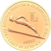 2000 Zlotys XIII Winter Olympics; Trial Strike, Poland, 1979-1980 reverse image