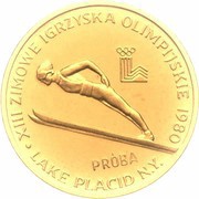 2000 Zlotys XIII Winter Olympics; Trial Strike, Poland, 1980 reverse image