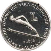 2000 Zlotys XIII Winter Olympics; Trial Strike, Poland, 1980 reverse image