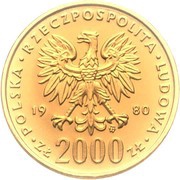 2000 Zlotys Bolesław I Chrobry; Trial Strike obverse image